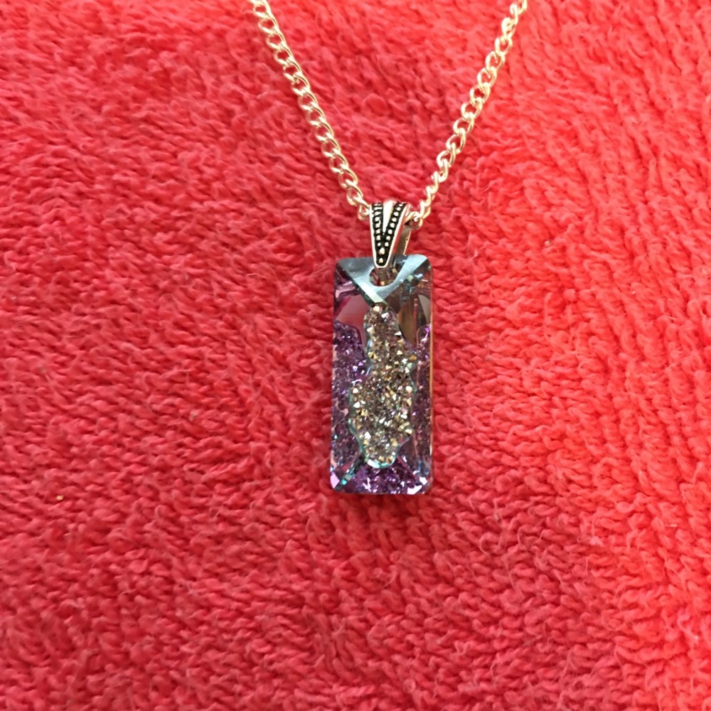 Swarovski 26mm Growing Crystal Rectangle Pendant